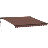 vidaXL Store automatique avec LEDs Marron 400x300 cm