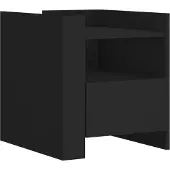 vidaXL Table de chevet noir 45x50x50 cm bois d’ingénierie