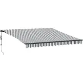vidaXL Store automatique avec LEDs Anthracite & Blanc 400x300 cm