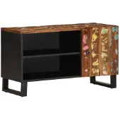 vidaXL Armoire TV 80x33x46 cm Vieux bois massif & bois composite