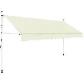 vidaXL Store rétractable manuel 350 cm blanc crème