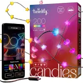 Twinkly Candies 200 Led 7mm STAR RGB BT+WiFi IP20 - 5V USB-C, fil vert