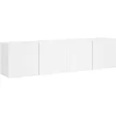 DKD Home Decor Armoires TV murales 2 pcs. Blanc 80x30x41 cm