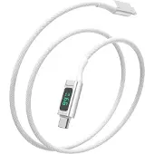 4smarts Câble USB-C vers USB-C DigitCord 100W 1,5m blanc Charge tes appareils rapidement et efficacement sans perdre de vue la puissance de transmission