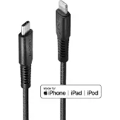 Lindy 31286 1m de câble de charge USB type C vers Lightning renforcé