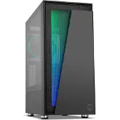 NOX ATX Semi-Tour Calculatrice Hummer Blaster LED RGB Noire