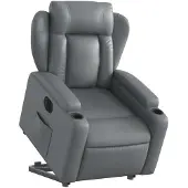vidaXL Fauteuil relax releveur électrique gris similicuir