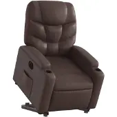 vidaXL Fauteuil relax releveur électrique marron similicuir