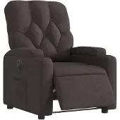 vidaXL Fauteuil relax électrique brun foncé Tissu