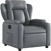vidaXL Fauteuil relax électrique gris similicuir