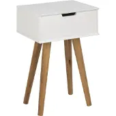 Fonq Table de chevet Mistra 1 tiroir - blanc