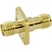 Telegärtner SMA panel adapter (F-F) 50 Ohm, Câble + prise électronique, Or