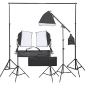vidaXL Kit de studio photo avec ensemble d'éclairage