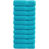 vidaXL Essuie-mains de qualité supérieure SOLUND 10 pcs turquoise