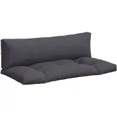 vidaXL Coussins de palette lot de 2 anthracite tissu