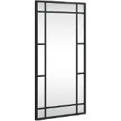 vidaXL Miroir mural noir 30x60 cm rectangulaire fer