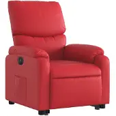 vidaXL Fauteuil relax releveur électrique rouge similicuir