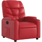 vidaXL Fauteuil relax électrique rouge similicuir