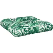 vidaXL Coussin de palette motif de feuilles 50x50x12 cm tissu