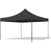 TOOLPORT 4x4 m Tonnelle pliante Acier, PVC 800, noir