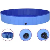 vidaXL Piscine pliable pour chiens Bleu 200x30 cm PVC