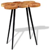 vidaXL Table de bar en bois massif d'acacia 90x60x110 cm