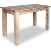 vidaXL Table de salle à manger en acajou massif 120x60x77 cm