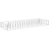 vidaXL Gabion haut-plateau Acier galvanisé 90x30x10 cm