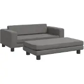 vidaXL Lit pour chien avec extension Gris 100x50x30 cm Similicuir