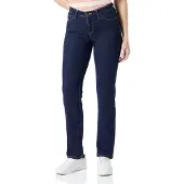 Lee Marion Straight Jeans, Solid Blue, 30W / 33L Femme
