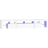 vidaXL Armoire TV avec lampes LED blanc 230x36,5x40 cm