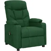 vidaXL Fauteuil relax électrique vert foncé Tissu