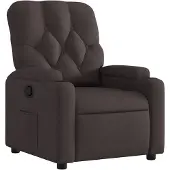 vidaXL Fauteuil relax brun foncé Tissu