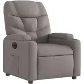 vidaXL Fauteuil relax électrique Tissu Taupe