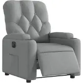 vidaXL Fauteuil relax électrique gris clair Tissu