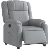 vidaXL Fauteuil relax électrique gris clair Tissu