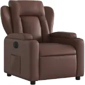 vidaXL Fauteuil relax électrique marron similicuir