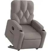 vidaXL Fauteuil relax avec releveur Taupe Tissu
