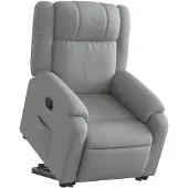 vidaXL Fauteuil relax releveur gris clair Tissu