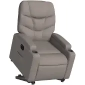 vidaXL Fauteuil relax avec releveur électrique Taupe Tissu