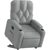 vidaXL Fauteuil relax releveur gris clair Tissu