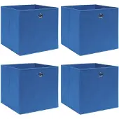 vidaXL Boîtes de rangement 4 pcs Bleu 32x32x32 cm Tissu288337