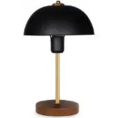 Opviq , lampe de table moderne 100 % métal, noire, hauteur 38 cm, socle en MDF, abat-jour 23 x 12 cm, douille E27, max. 40 W | Design élégant pour la maison et les hôtels.