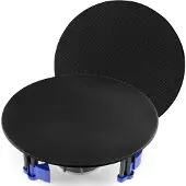Power Dynamics Haut-parleurs de plafond NCBT5B Set de 2, 2x 20W, noir (Passif), Haut-parleur PA, Noir
