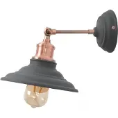 GTV Applique "Loret" 240V E27 Ø 20 cm Noir