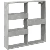 vidaXL Armoire murale gris béton 80x15x80 cm bois d'ingénierie