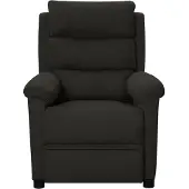 The Living Store Fauteuil relax noir tissu