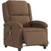 vidaXL Fauteuil de massage électrique Marron Tissu