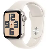 Apple Watch SE (2024) GPS 40mm Aluminium Star Light avec bracelet de sport Star Light - Petit/Moyen