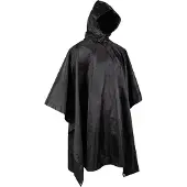 Mil-Tec Unisexe, Vestes de pluie, Poncho Basic, Noir, (Taille unique)